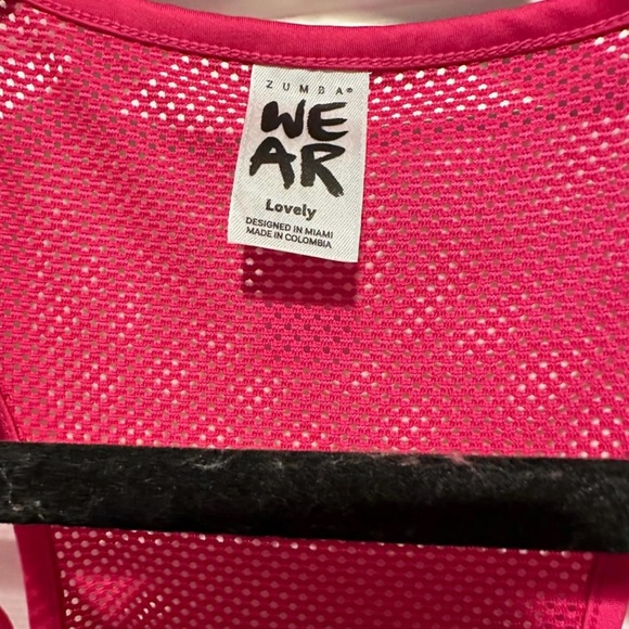 Zumba Pink Mesh Tank Size L - Picture 2 of 3